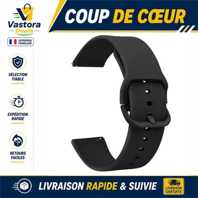 Bracelet de montre en silicone 20mm 22mm remplacement rapide - Photo 1/4