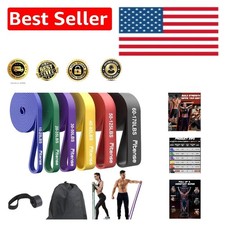 6-Level Resistance Bands Set with Door Anchor for Ultimate Workout Flexibility
