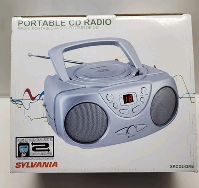 Sylvania Portable CD Player Stereo with AM/FM Radio MP3 SRCD243MB New Open Box 