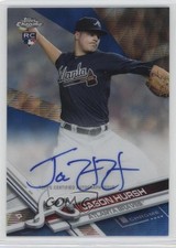 2017 Topps Chrome Rookie Blue Wave Refractor 62/75 Jason Hursh #RA-JHU Auto 0g4