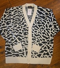 Men's Nike Air Jordan Flight Heritage Cardigan Black Sweater DV7573-030 XXL 150