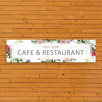 Cafe & Restaurant PVC Banner GCFC 030 - süß Indoor Outdoor Garten Center Beschilderung