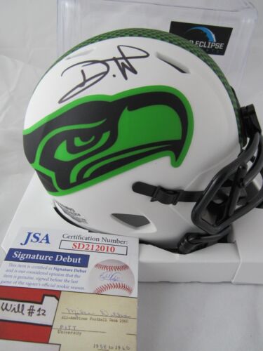 Mini casque vitesse lunaire Devon Witherspoon Seahawks Seattle signé dédicacé - Photo 1/3