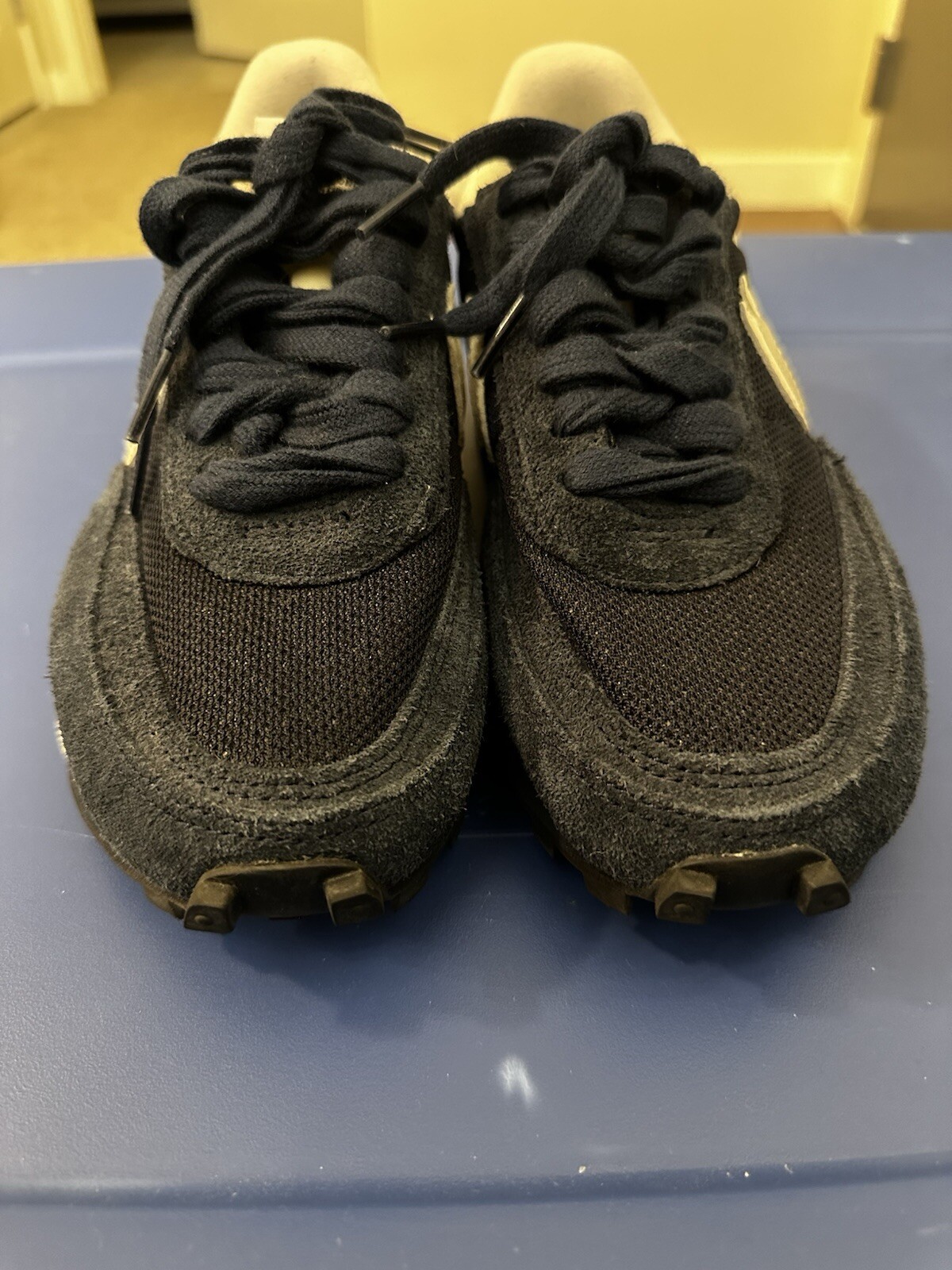 SACAI X NIKE Nike LDV Waffle x Fragment Design x sacai Low blu annerito taglia 5