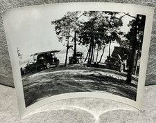 WW2 France Military 1940s Photo U.S. Army Truck Convoy Lakeside Camp
