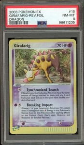 Pokemon Girafarig EX Dragon Reverse Holo Rare #16 PSA 8