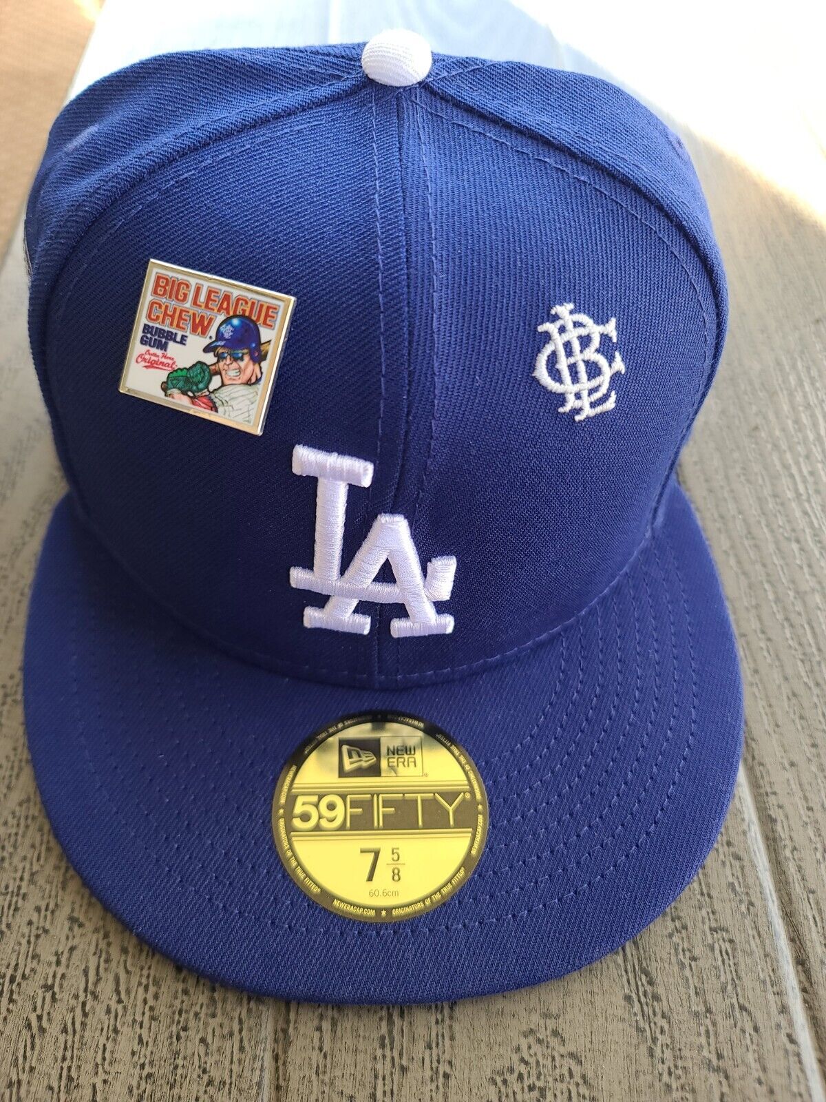 Los Angeles dodgers Big League Chew New Era 59FIFTY cap Hat blue blc patch  7 5/8