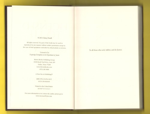 Sidney Powell: Licensed To Lie, Signed. Hardcover. - Picture 9 of 12