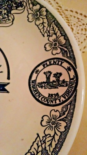 WARREN COUNTY VIRGINIA PLATE SESQUICENTENNIAL 1836 1986 KETTLESPRINGS 3492-S. - Bild 6 von 8
