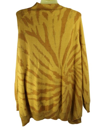 NWT Cable Knit Pullover Sweater Animal Print Women's Plus SZ 3X LS Golden Brown - Picture 2 of 6