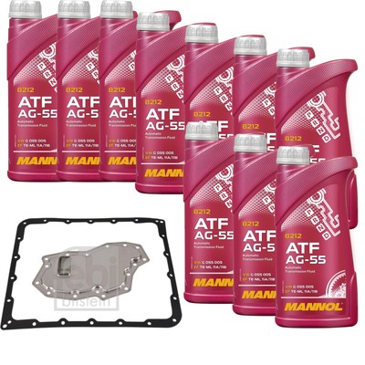 10 L MANNOL Hydrauliköl ATF AG55 FEBI Getriebeölfilter für Nissan Pathfinder