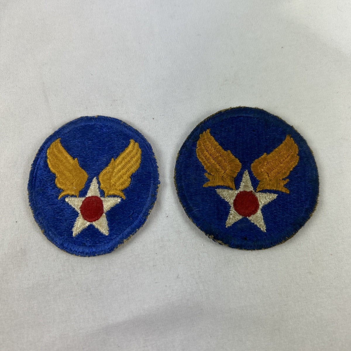 Vintage WWII Army Air Force Patch x2 Gold Wings White Star Red Circle Military Vintage WWII Army Air Force Patch x2 Gold Wings White Star Red Circle Military