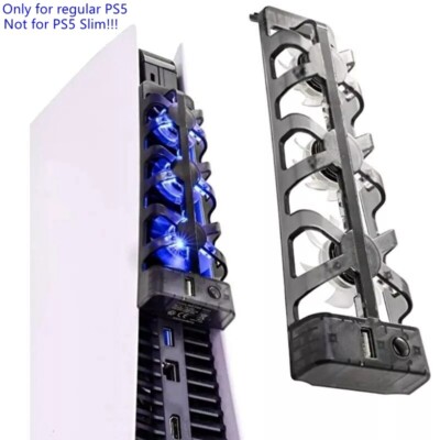 Cooling Fan with LED Light Accessories for Playstation 5 Digital & Disc Edition