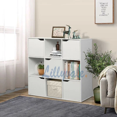 LILLYVALE2 LTD Lillyvale Cube Storage Unit Bookcase Book Shelf Rack Case Display Cabinet White