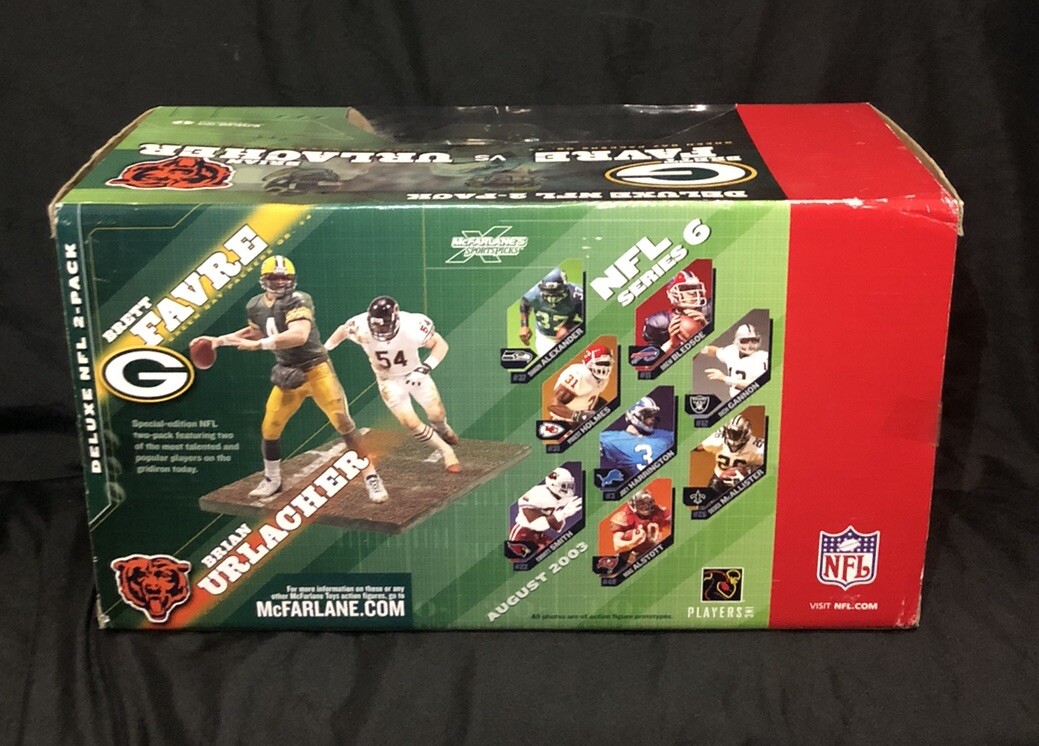 スポーツ McFarlane NFL 2-Pack Favre & Urlacher McFarlane Deluxe NFL 2-Pack Brett Favre (Packers) vs.Brian