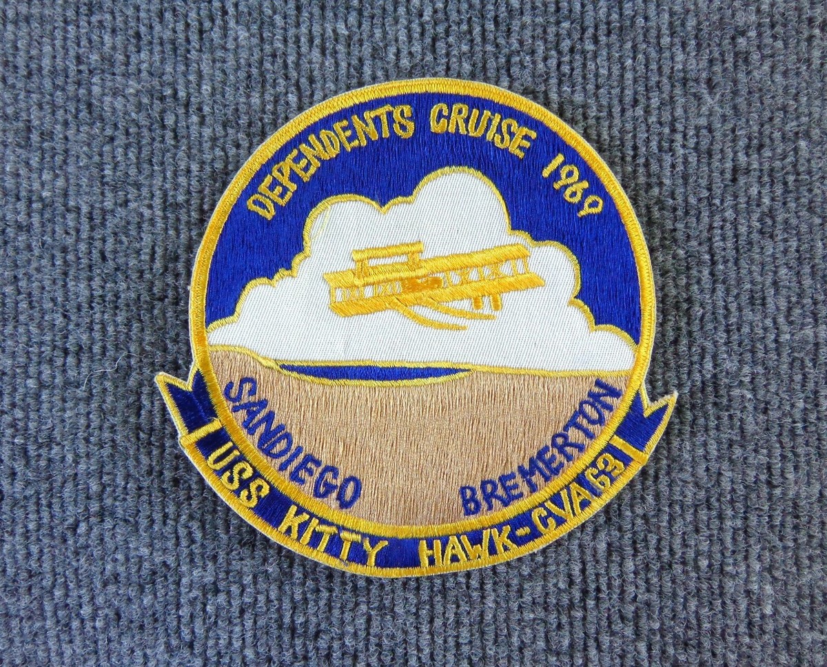 No.1158 ☆横振り刺繍パッチ☆ USS KITTY HAWK CV-63 No.1158 ☆横振り刺繍パッチ☆ USS KITTY HAWK CV-63 No.1158 ☆横振り