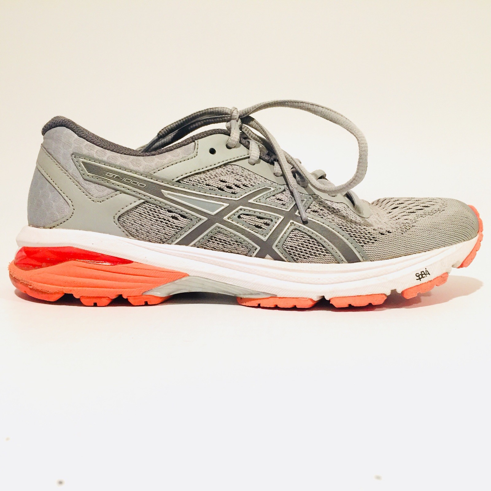 ASICS GT 1000 Gray Orange T7A9N 9797 Running Shoes Women Size