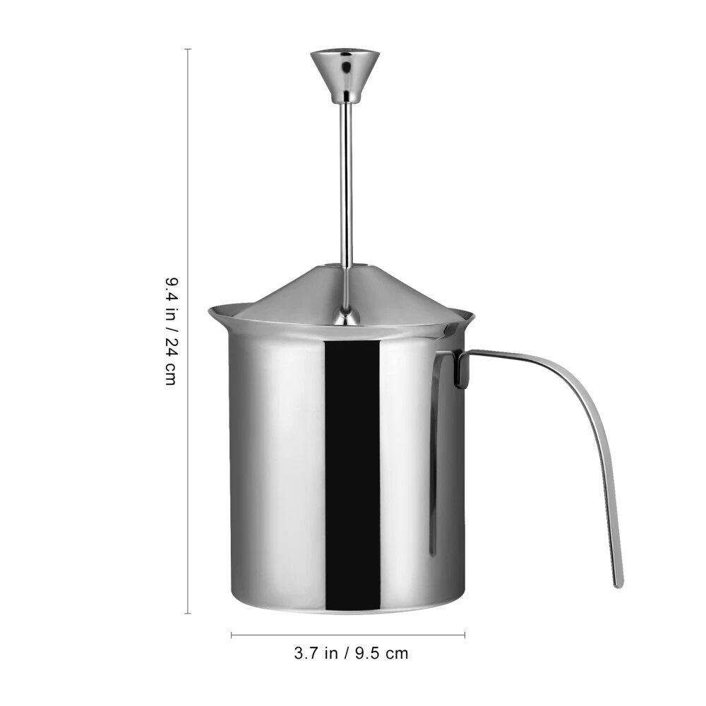 Milk Frother Manual Stainless Coffee Foam Maker Shop for Whole