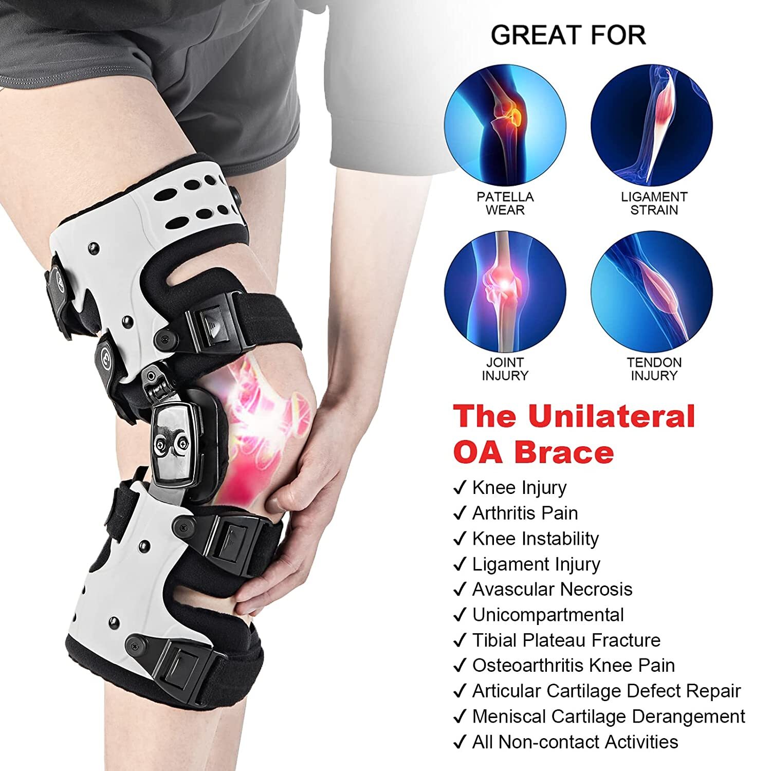Unloader Knee Brace Arthritis Pain Relief, Osteoarthritis, Universal eBay