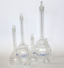 Meßkolben mit Glasstopfen Klarglas Kolbe, Volumen 25, 50, 100, 250 od 1000ml