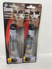 Silver Metallic Cream Make-up - 2 Pack - Costume Accessory - Cosplay/Halloween