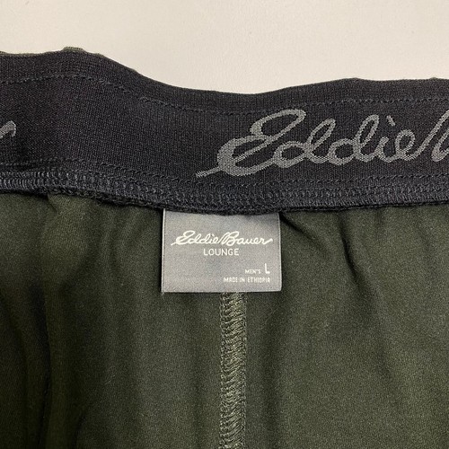 Pantalones Cortos Eddie Bauer Lounge Para Hombre L Verde Cordón Bolsillos con Cremallera Elastizados Informales - Imagen 6 de 12