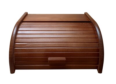 Holz Brotdose Apollo Rolle Top Mülleimer Aufbewahrung Laib Buche Holz klein dunkelbraun