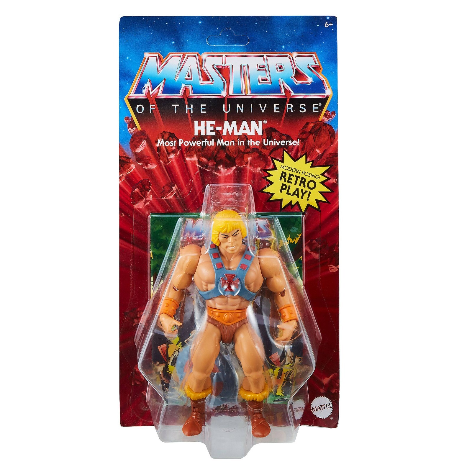 He-Man figurine articulée 14cm MOTU Mattel jouet rétro collector