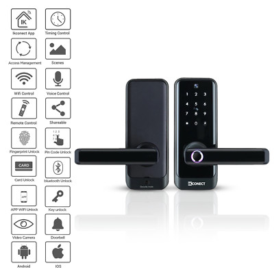 WLAN Digital Elektronisch Smart Türschloss Biometrische Kamera Fingerabdruck Zugang