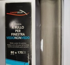 CONCEPT DECOR - TENDA A RULLO VEDO NON VEDO GRIGIO PERLA 80X175CM***