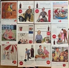 Lot 12 Vintage COCA-COLA Coke Print Advertising Ad  1950s  Social Fashion L15