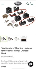 Trex Transcend railing Mounting Hardware For cut Rails - charcoal black horizon.