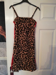 boohoo leopard stripe dress