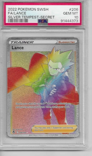 PSA 10 Lance #206 Silver Tempest Trainer Pokemon Card GEM MINT
