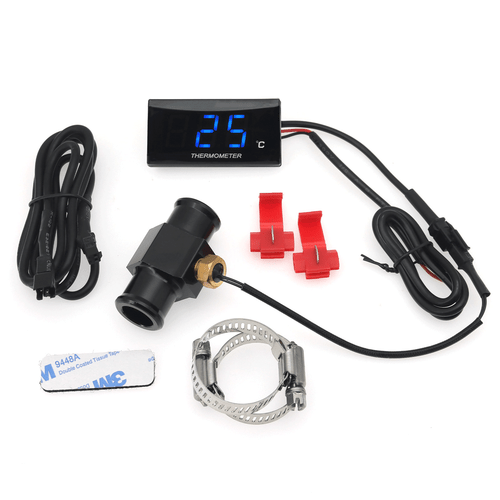 Blue Digital Motorcycle ATV Water Temp Gauge Thermometer Sensor +22mm Adapter - Picture 14 of 16