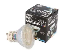 5pcs LED spotlight Bulbs GU10 230V 5W 410lm neutral white, glass, LED line