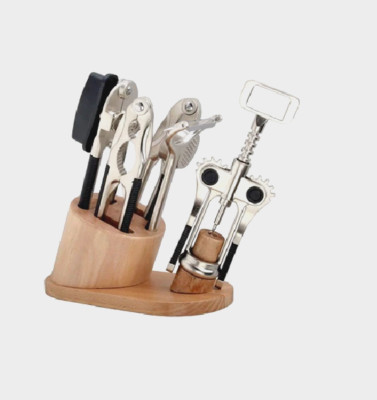 Chefset GT4045BK-6 6-teiliges Küchenhelfer-Set mit Holzständer