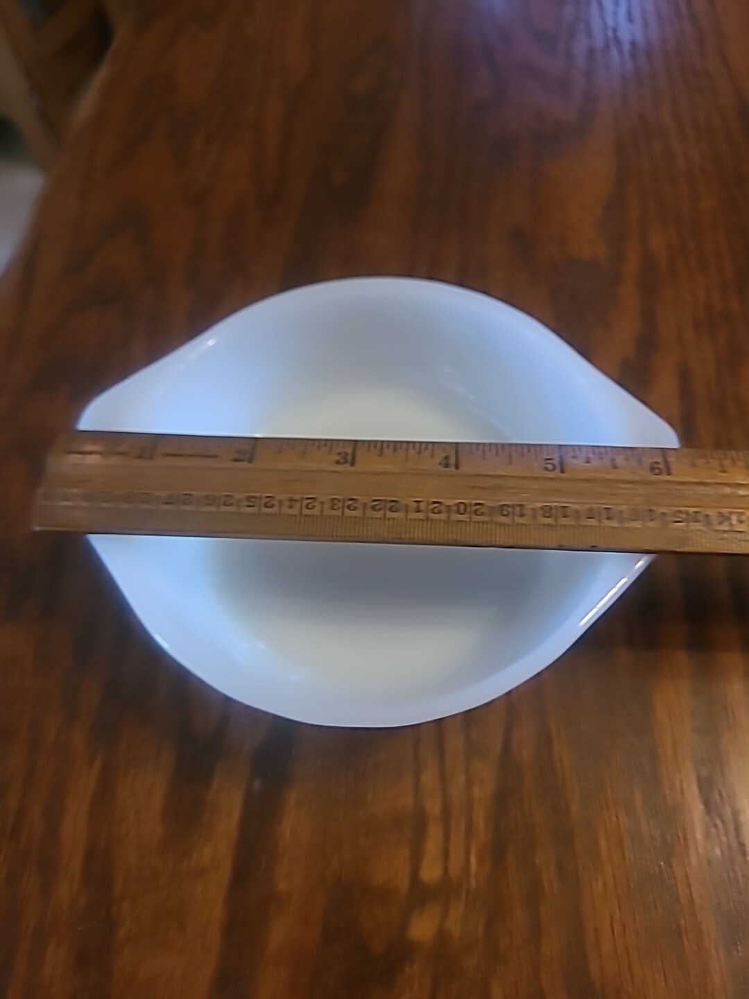 Set of 2 VTG Fire-King White Swirl Individual Casserole Tab Handle EUC