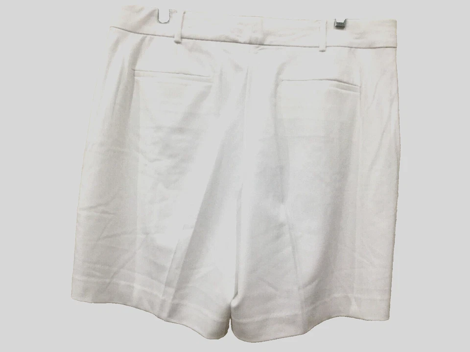 Shorts Michael Kors feminino tamanho 12 branco elegante forrado bolsos perna reta $115 - Imagem 4 de 4