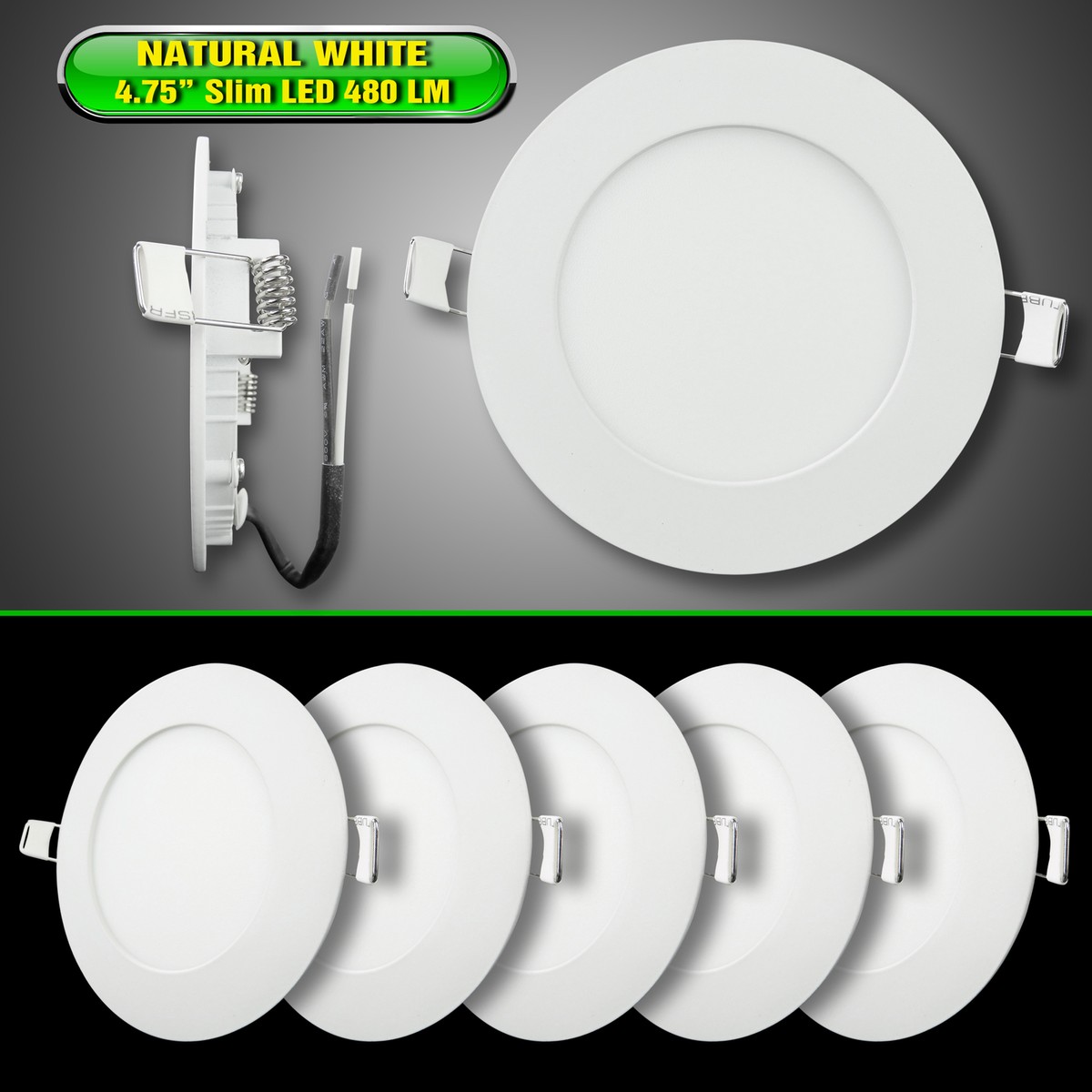 RV Boat Led Recessed Ceiling Light 4 Pieces - Super Slim Full A