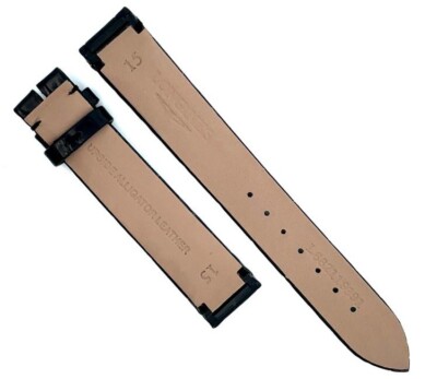Genuine Longines 15mm x 14mm Black Leather Watch Band L682119391