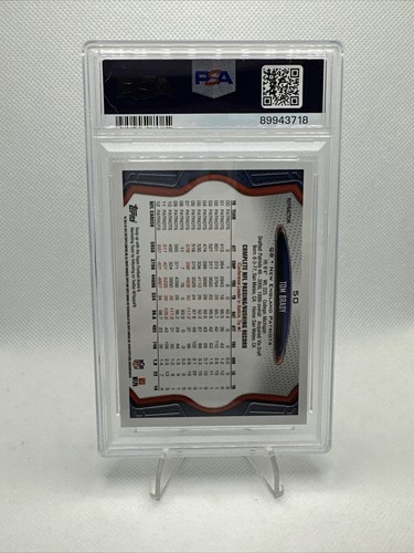 2013 Topps Chrome #50 Tom Brady (White Jersey-Refractor) (PSA 9) - Picture 2 of 2