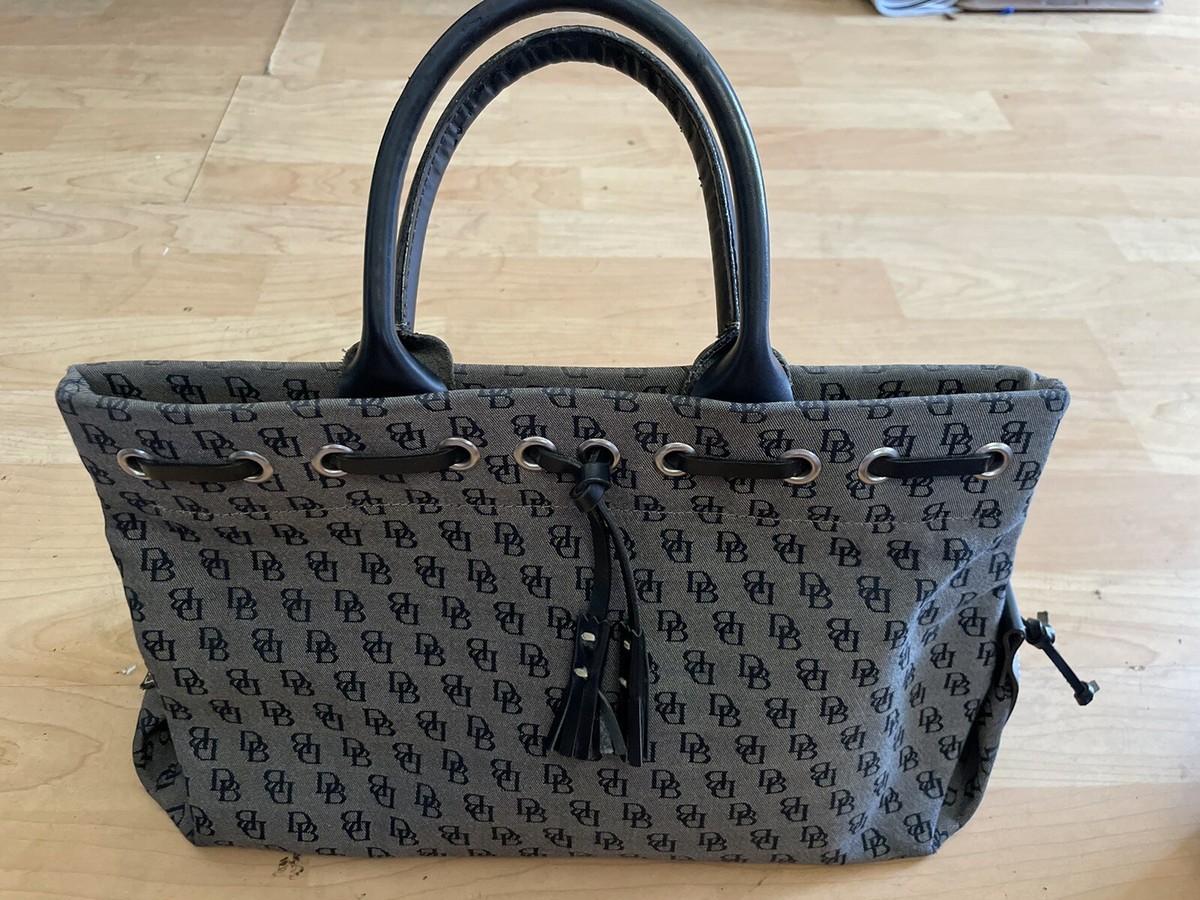 Dooney & Bourke Black and Gray Signature Monogram Backpack Dooney & Bourke Black & White Signature | Mercari main image 2