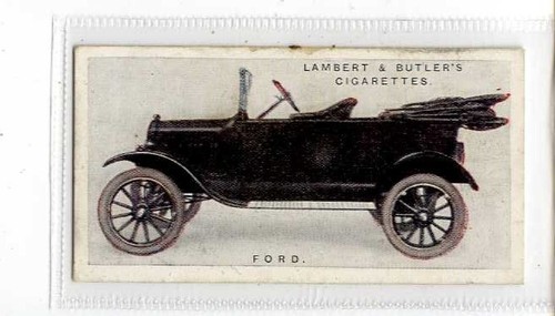 (Jb4261-100) LAMBERT & BUTLER,MOTOR CARS A SERIES GREEN,FORD,1922#18