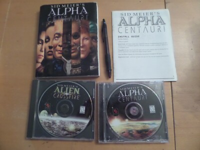 Sid Meier's Alien Crossfire & Alpha Centauri +247 Page Manual PC Windows 98 &95