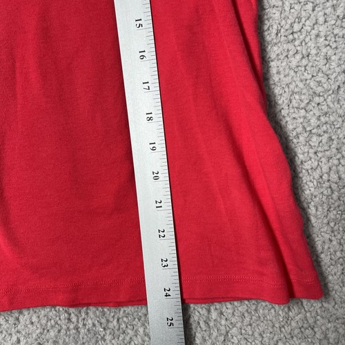 Talbots T Shirt Top Womens Size XL Red 100% Cotton Cap Sleeve Pullover Soft - Picture 5 of 11