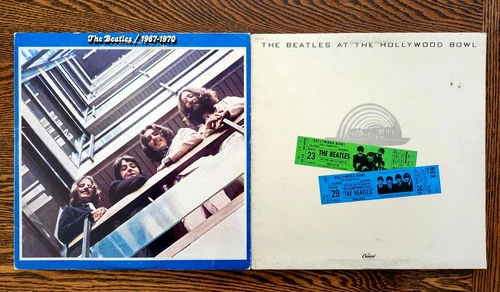 BEATLES 1967-1970 CAPITOL BLUE LABEL 2-LP SEET & LIVE AT THE HOLLYWOOD BOWL