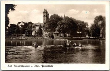 Bad Klosterlausnitz East Germany Gondelteich Lake RPPC Real Photo Postcard