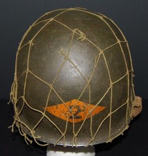 WWII US Army 2nd Ranger Battalion M1 M-1 Steel Pot Painted Helmet Hawley Liner
