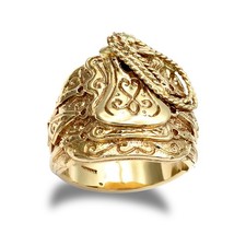 Mens Solid Gold-plated Silver